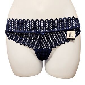 Brand New Sexy Navy Blue with Pink Panties underwear Size: Large